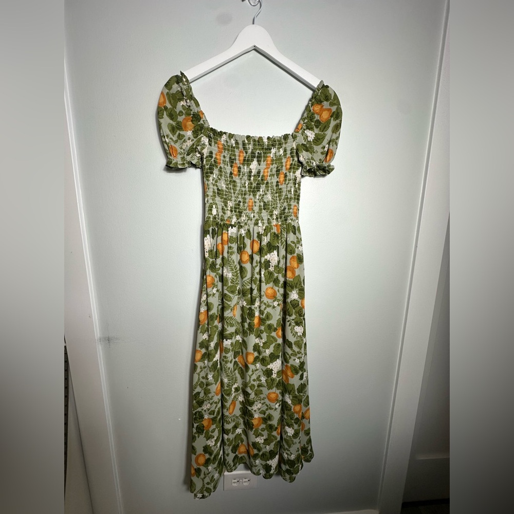 Reformation Inka Dress in Orange Grove Size XS - Picture 10 of 16